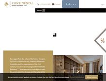 Tablet Screenshot of continentalhotelbudapest.com